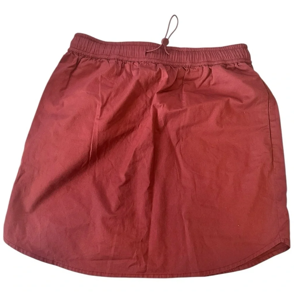 Sundry For Evereve Sunday Skirt Bungee Drawcord Pockets Terra rust brick, sz 1